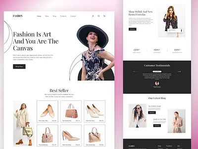 Fashion House Landing Page clothes design fashion fashion store grid landing page lookbook online shop shop store typography ui uidesign ux web design website