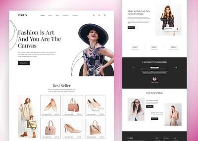 Fashion House Landing Page clothes design fashion fashion store grid landing page lookbook online shop shop store typography ui uidesign ux web design website