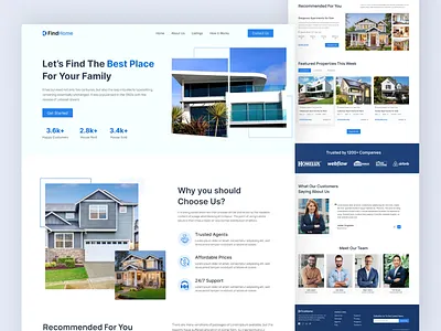 Website design | Real estate Landing page UI design app design figma designer interface landing page real estate realestate ui ui design ui designer uiux uiux design user experience ux uxdesign web web design web development webdesign website