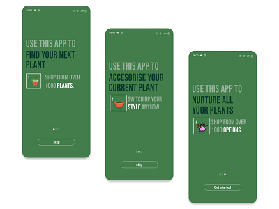 On-boarding screens.(plant app) dailyui dailyui23 design mobile ui ui
