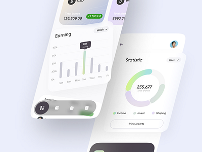 Banking app dashboard. app bank banking creative crypto crypto currency design finaltioa finance financial fintech minimal product ui ux website