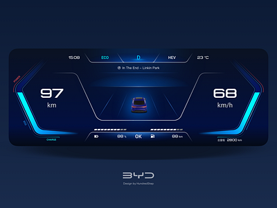 Car dashboard branding byd car design hmi illustration logo ui ux 向量 图标 应用 设计