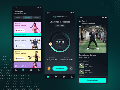Mogulbody activity design exercise fitness gym health sport stats tracker training ui weight wellnes workout