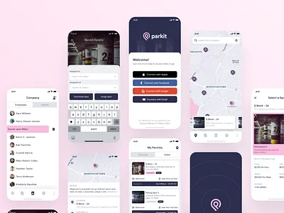 Parkit bike bus car find nearby park parking parking app parking space rent route ui vehicle vr park