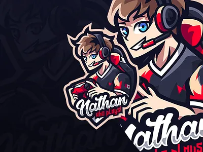 "NATHAN GAMING" Esport Logo Design branding character logo design designer esport esport logo esport logo team esports fortnite game gaming gaming logo graphic design illustration logo logos mascot professional designer twitch vector