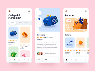 Pet Shop App Exploration Design app cats color design dogs drawing ecommerce illustration mobile mobile app pet shot pets procreate texture ui ux