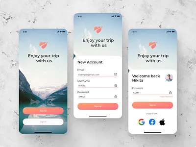 Daily UI Challenge #21 Registration app chalenge dashboard design mobile registration sign in sign up ui