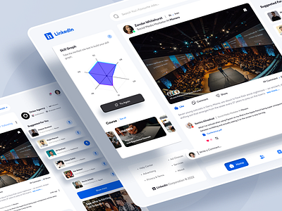 Linkedin Desktop💻 app chart clean creative dashboard desktop guide home page job finder la landing page linkedin logo manager minimal team trend ui uidesign webdesign