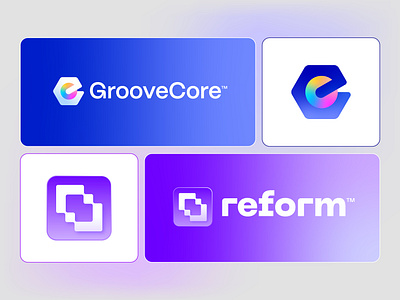 Logofolio Update - March 2025 branding c core creative logo design form freelance logo design g gradient logo design groove jeroen van eerden lettermark logo logo concept logo symbol logofolio modern logo design monogram r reform shape