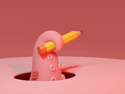 3D tentacles model-art 3d model animation art artist blender character design graphic design illustration logo