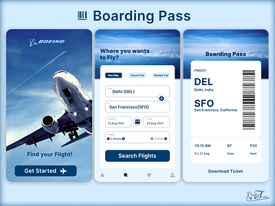 Boarding Pass-DailyUI_024 dailylearning dailyui design ui uichallenge uidesign uidesigner ux