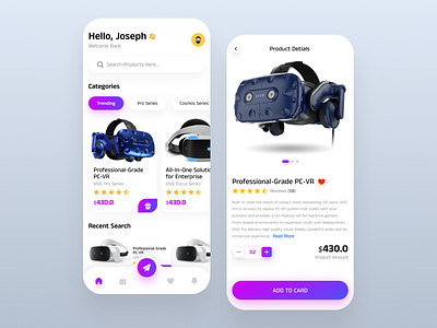 VR Product Application 3d animation branding design ecommerce graphic design illustration logo mobile app nfts ui ux vector virtual reality vr