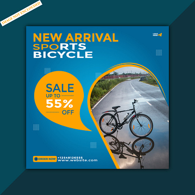 Sports bicycle Sale social media banner graphic design logo ui