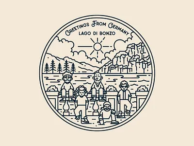 LAGO DI BONZO BADGE adventure apparel badge badgedesign design geometric lagodibonzo lake line lineart merch merchandise merchant minimalist monoline poster sticker tee travel wild