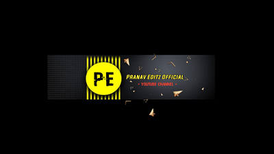 Pranav Editz Official | YouTube Banner animation banner branding design graphic design illustration logo vector youtubebanner