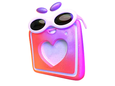 Instagram character 3d branding c4d graphic design illustration