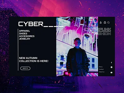 Cyberpunk Fashion UI alternative fashion cyberpunk e shop ecommerce graphic design landing page ui ui design uiux