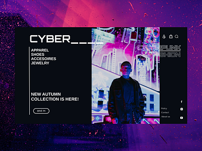 Cyberpunk Fashion UI alternative fashion cyberpunk e shop ecommerce graphic design landing page ui ui design uiux