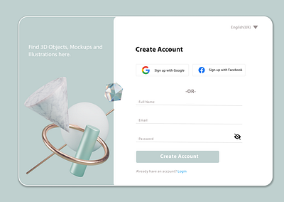 Daily UI Design Challenge | Sign up Page | Day 01 3d ado adobe illustrator adobe photoshop animation branding design figma graphic design illustration logo motion graphics page signup ui