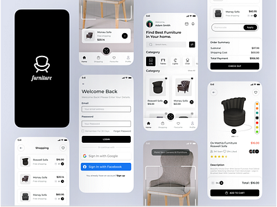 Furniture App ecommerce figma furniture furniture app furniture app design furniture design furniture store furniture uiux furnituredesign furnitures ui uiux