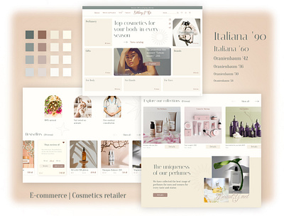 E-commerce. Web | Landing | Cosmetics e commerce graphic design landing ui website