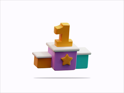 3D Illustration Podium 3d 3d icon 3d pack brand branding design graphic design icon icons illustration product design render ui