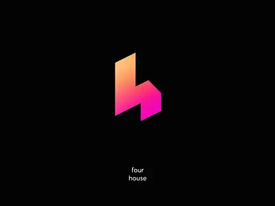 Four House gradient branding corporate design family four fourhouse gradient home house houselogo identity illustration logo logotype mark vector
