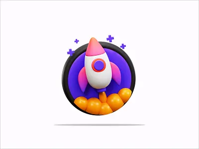 3D Illustration Rocket 3d 3d modeling animation brand branding design graphic design icon pack icons illustration logo modeling motion graphics product design render rendering rocket startup ui vector