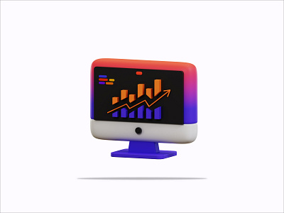 3D Illustration Computer 3d 3d icon 3d illustration animation brand branding chart computer design graphic design icon icon set icons illustration logo motion graphics product design render ui vector