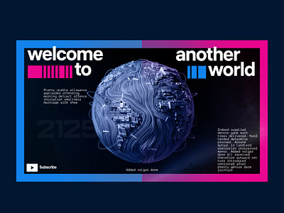 Welcome to another world concept design world