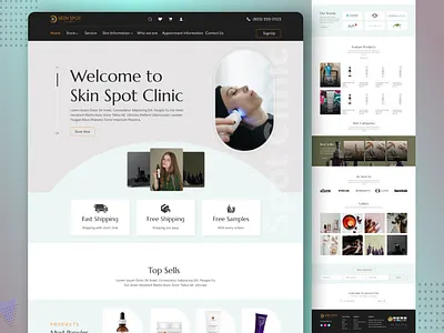 Skin spot clinic landing page design adobe xd design dribbble best shot figma homepage hospital website design illustration landing landing page landing page ui ux logo ui ui ux design user research ux wireframe