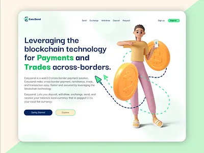 Crypto Landing Page app design graphic design illustration logo typography ui ux vector