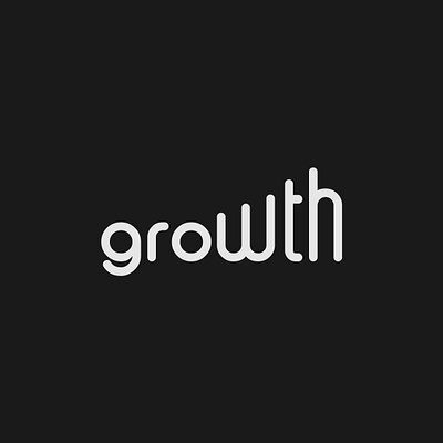 Growth Logo Concept brand identity branding design growth illustrator logo logo design minimalist typography vector