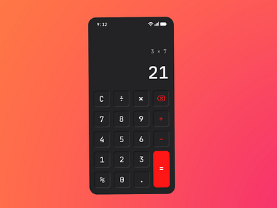 DailyUI4 application calculator dailyui graphic design ui