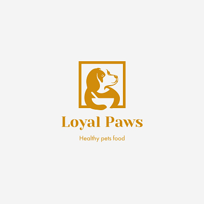 Loyal Paws — Logo Design animal logo brand branding corporate identity dog dogs food food styling graphic design healthy food logo logo design pets petstore vector zoo logo