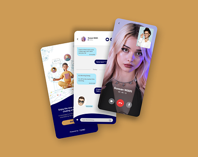 Hi - Chat Screen 4 Powered by Tomio app design graphics design illustration productdesigns ui ux