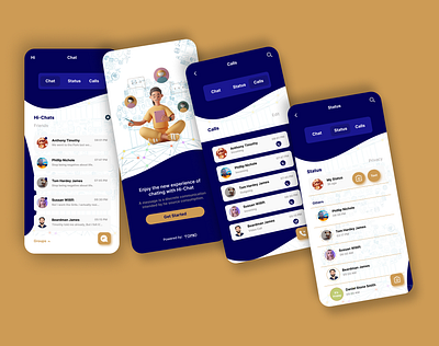 Hi - Chat 2 Screen Powered by Tomio app design graphics design productdesigns ui ux
