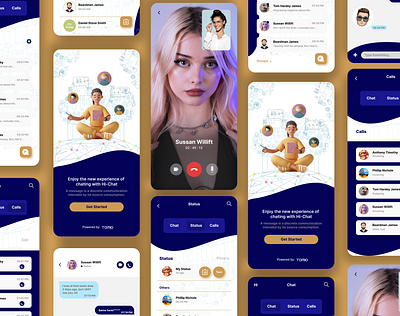 Hi - Chat 1 Screen Powered by Tomio app design graphics design productdesigns ui ux