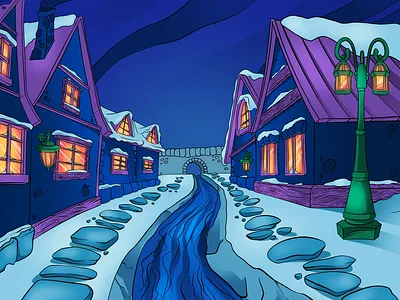 The old town illustration for a game digital art digital illustration draw game art illustration procreate