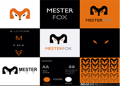 fox and m logo app branding design graphic design illustration logo typography ui ux vector