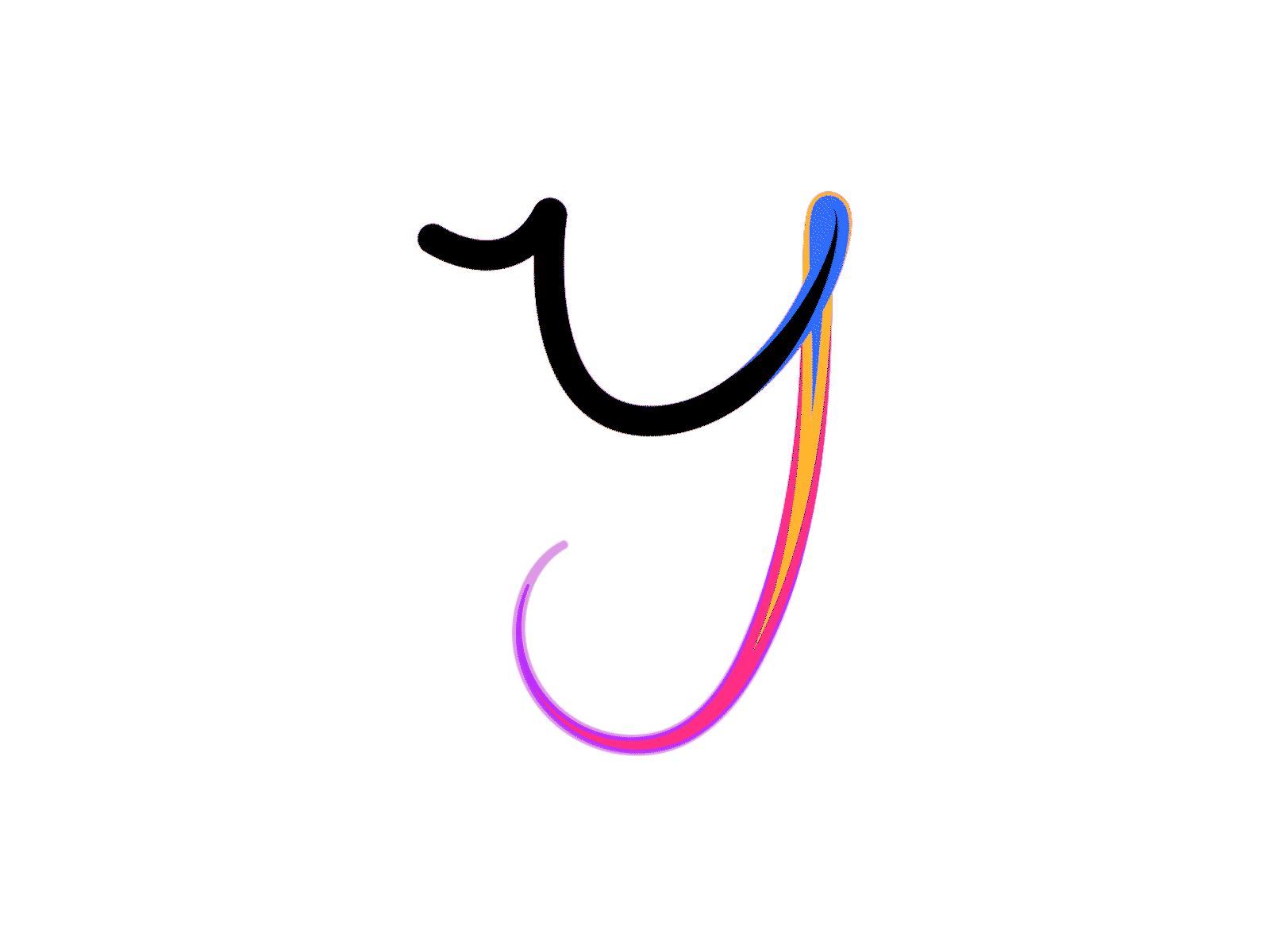 Y, As I write it (usually!) adobe illustrator animation design illustration letter y minimal typography typography animation