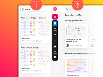 2 iterations app design ui ux