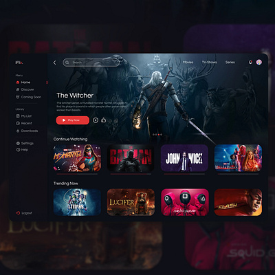 IFlix - Streaming Web App UI/UX app app design design mobile app motion graphics movie app movies movies website streaming app ui ui design uiux user experience ux ux design web app web design web designer website website design