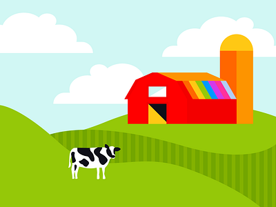 proud farmer barn cow farm farming gay lesbian lgbtq pride queer rainbow