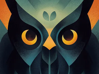 Owl bird illustration owl poster