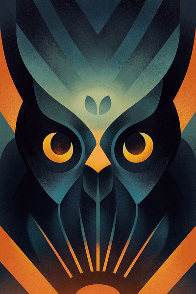 Owl bird illustration owl poster