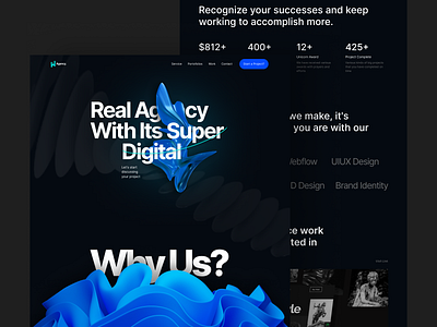 Wagency - Digital Agency agency branding design illustration landing page logo ui ui ux uidesign user experience user interface design userinterface web design website
