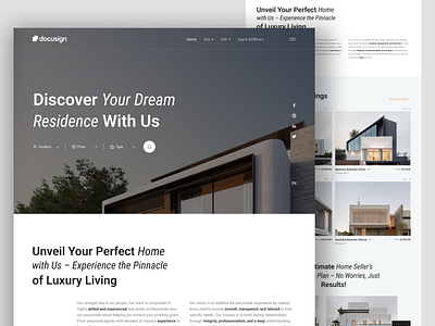 Residence- A Real Estate Website Design apartment booking business design home home page house landing page properties property real estate realestate sell ui user interface ux web web design website