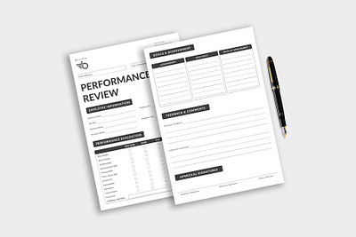 Performance Review Template clean daily design employee form minimal