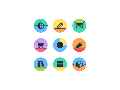 Icons - Personal Website color colorful duo figma flat icon iconography icons lines minimal minimal icons personal website portfolio ui ui design ui icons website